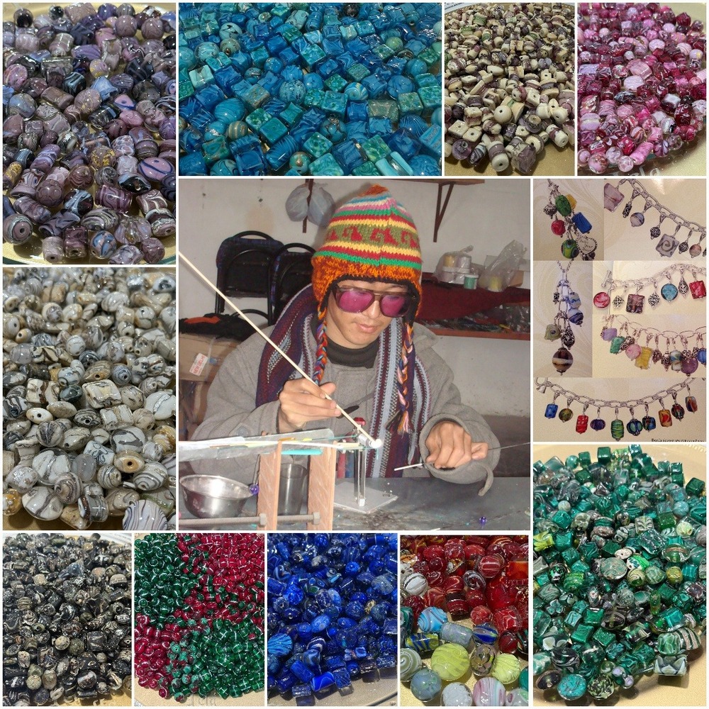 50pc Lot Handcrafted Lampwork Murano Glass Beads Various Colors & Shapes NEW